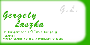 gergely laszka business card